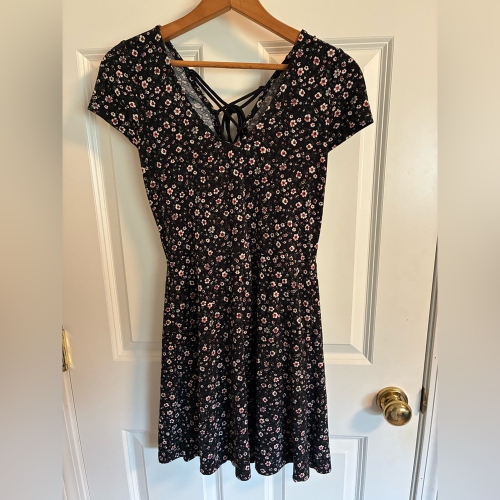 Aeropostale Black Floral Dress